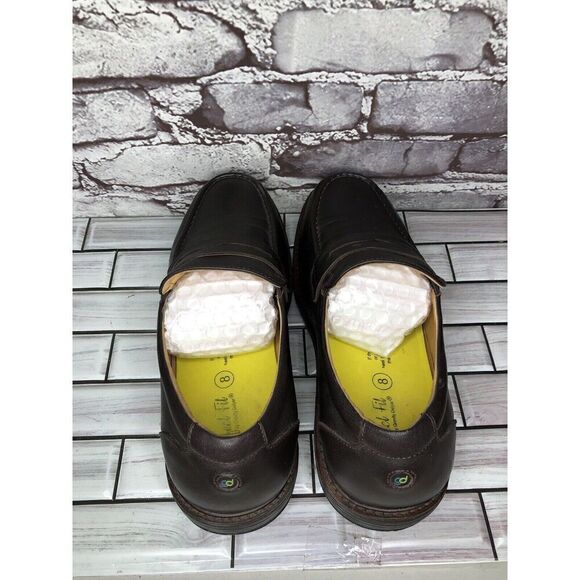 Gravity Defyer Ludvig Brown Leather Slip On Loafers Shoes Men’s Sz 8M US/41EU main image 12